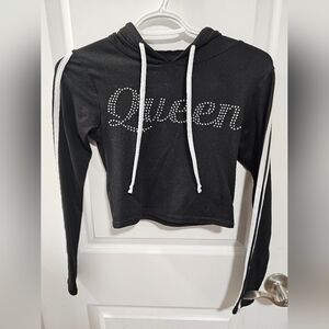 Streetwear Society Black 'Queen' Crop Top